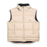 Nike Vintage Swoosh Weste in Beige Größe L